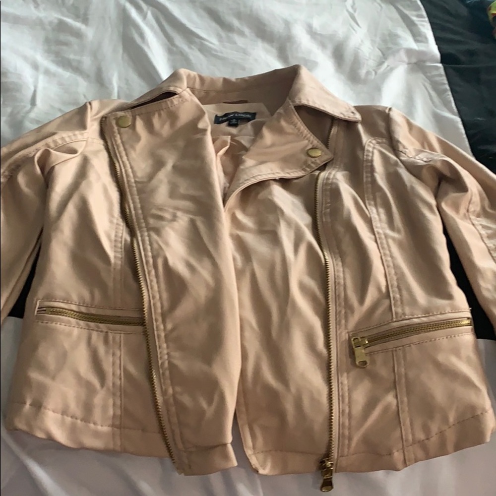 Pink leather jacket
